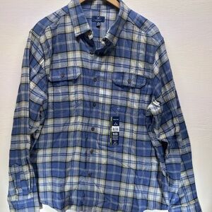 George Super Soft Blue and Yellow Plaid Shirt